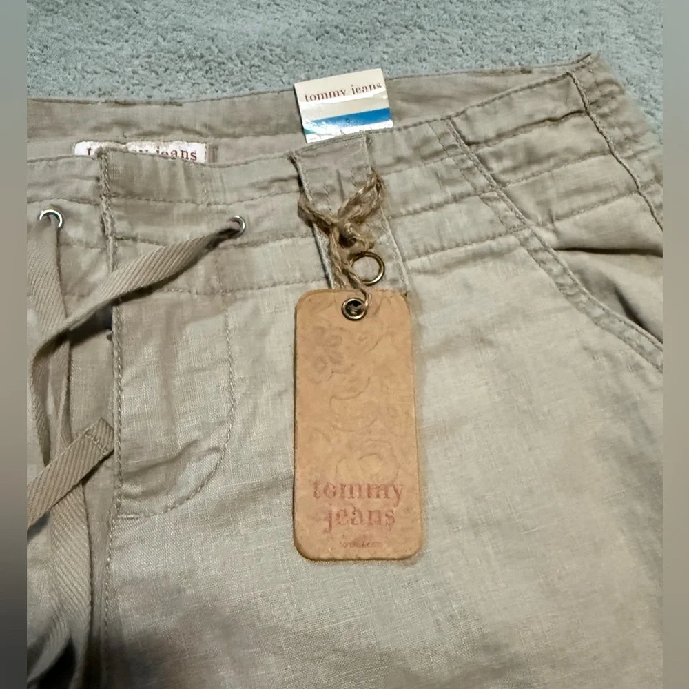 Tommy Hilfiger Tan Cargo Pants Vintage Linen / Cotton